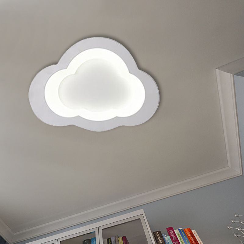 Lovely Cloud Ceiling Flush Light Modern Acrylic LED Flush Mount Light for Play Room