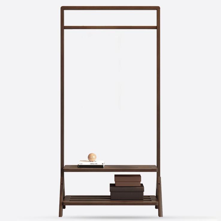 Modern Solid Wood Wardrobe Cabinet Bedroom Armoire with Shelves