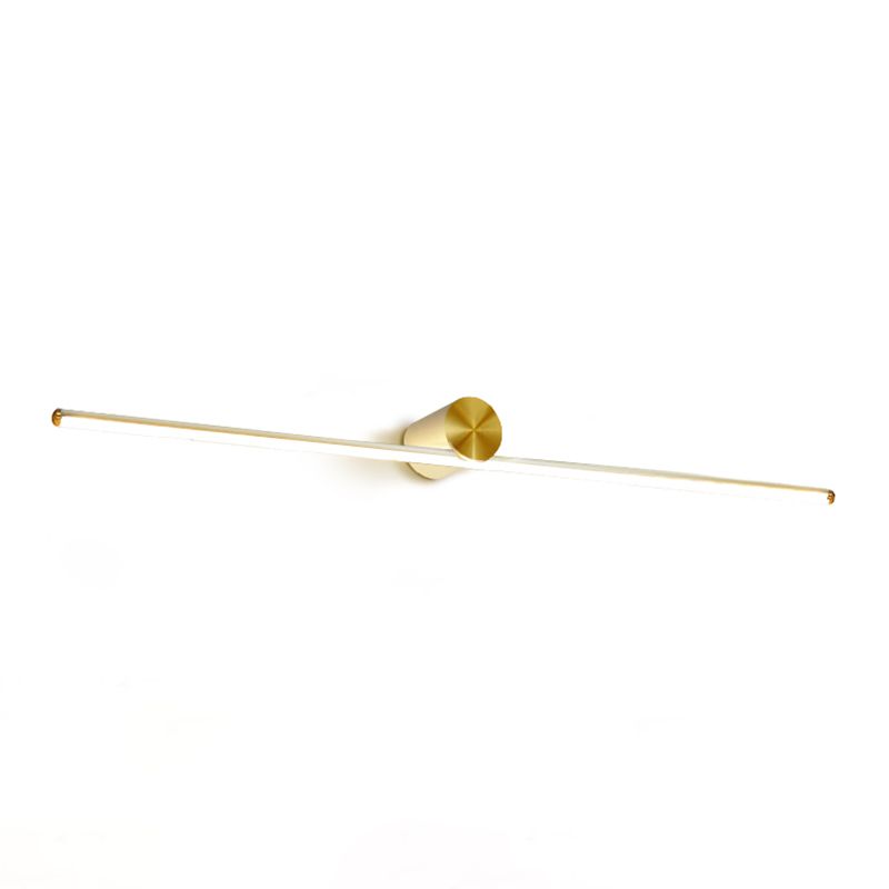 Lampada a parete a LED lineare in alluminio nella moderna semplicità di rame da parete interno con tonalità silicone