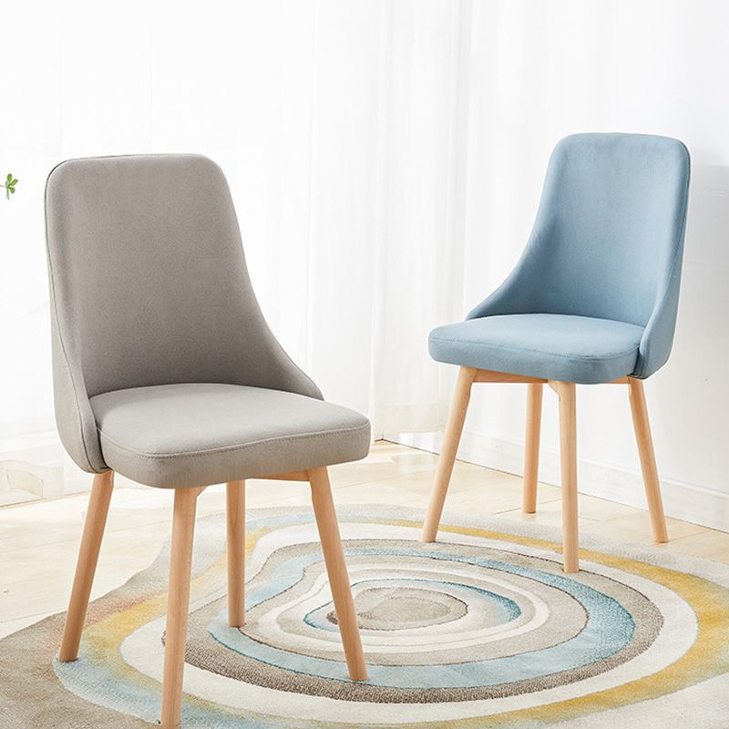 Silla lateral de comedor de madera moderna Parsons, silla sin brazos para restaurante