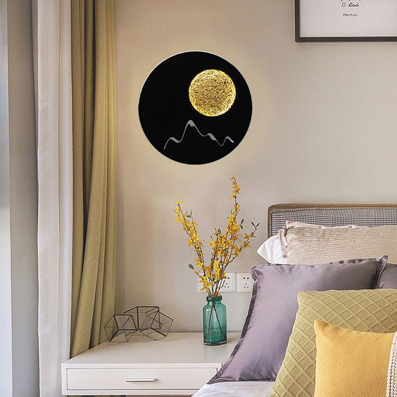 Disk artistico a forma di muro con applione metallico soggiorno a parete LED Luce montata