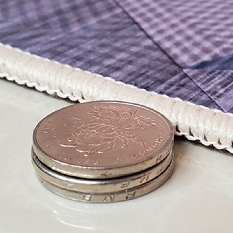 Solid Color Simple Indoor Rug Polyester Feather Print Carpet Non-Slip Backing Rug for Home Decor