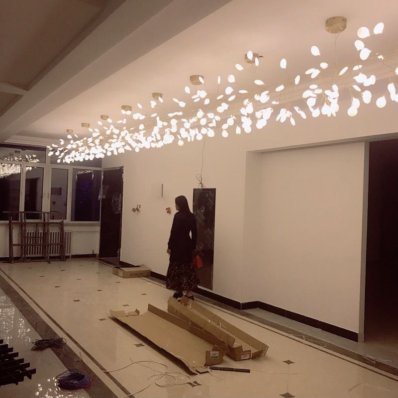 Linear Firefly Island Pendant Lighting Ultra-modern  Acrylic Billiard Light for Living Room