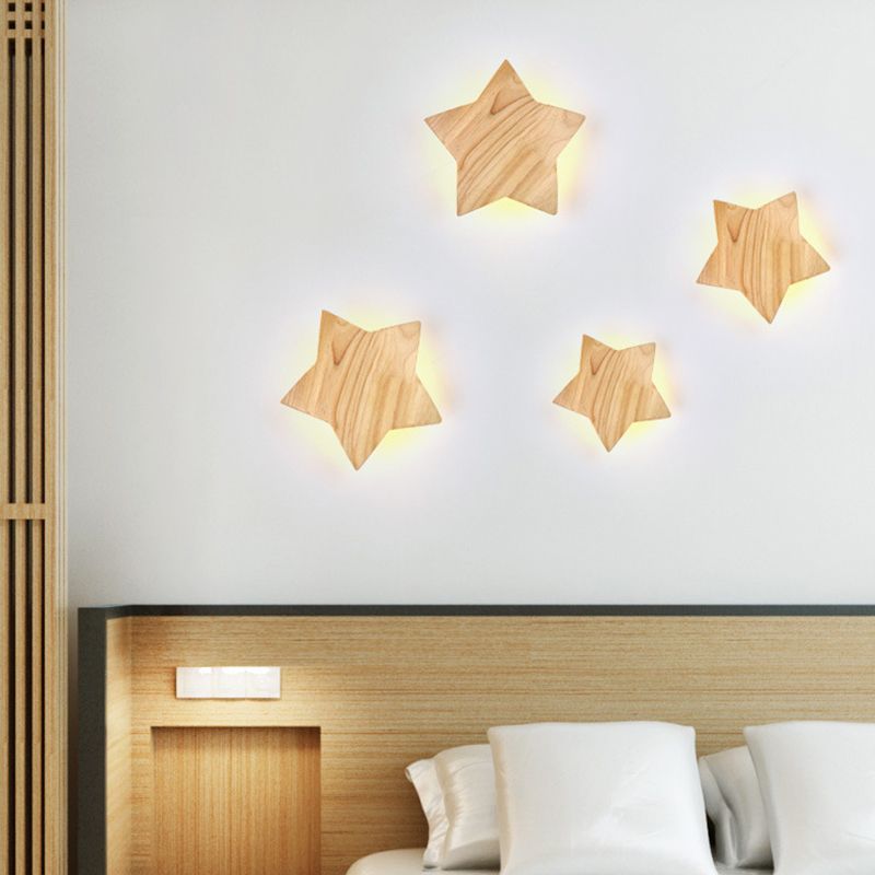 Ideas de iluminación de pared LED en forma de estrella Sala de estar contemporánea Sala de estar Luz de Luz de Luz