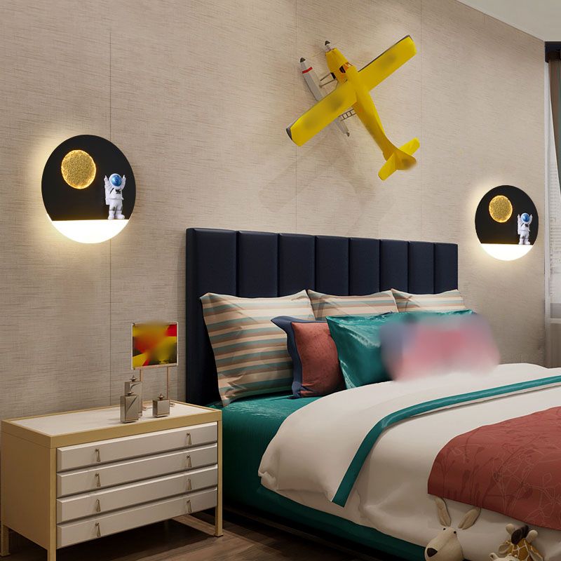 Metal Geometric Wall Lighting Kid 1-Light Wall Mount Light Fixture (Decoration Included)