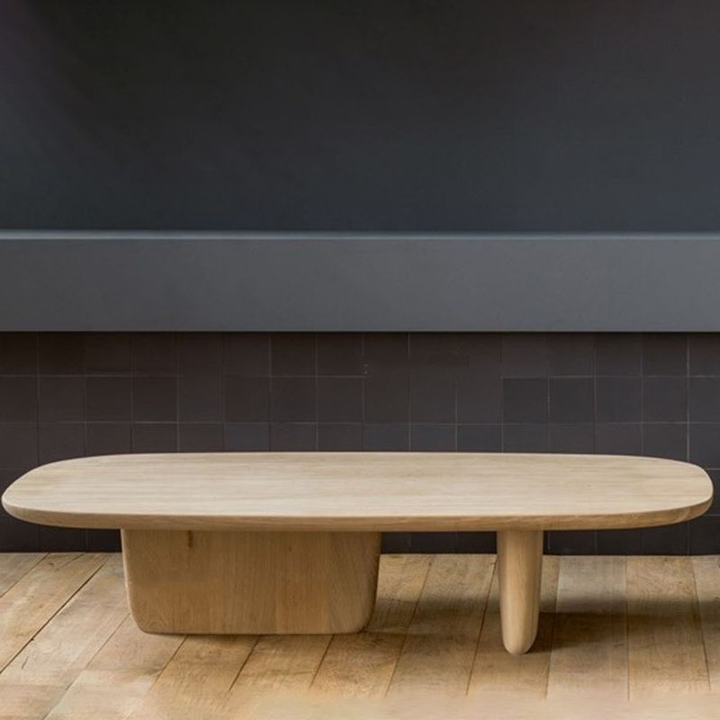 Solid Wood Coffee Table Abstract Coffee or End Table, Rectangle