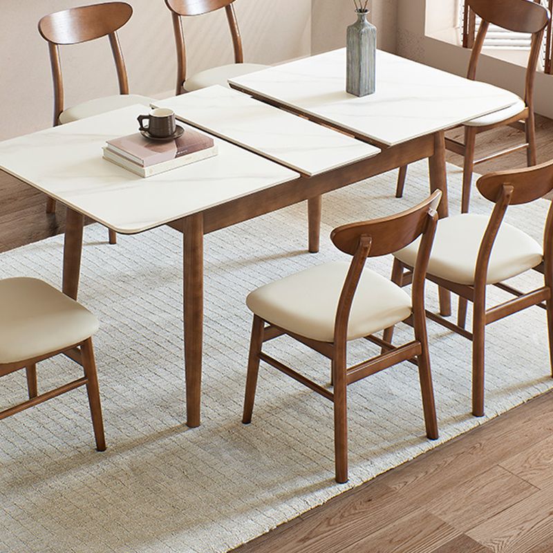 Sintered Stone Modern Kitchen Table Rectangle Home Extendable Dining Table