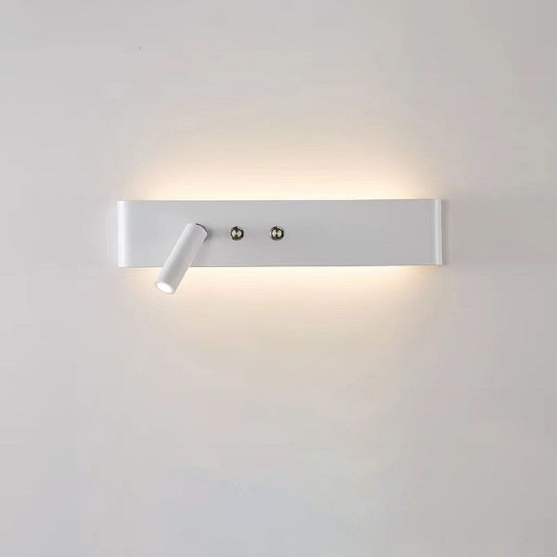 Modern Minimalist LED Wall Light Rectangular Iron Wall Lamp for Bedroom