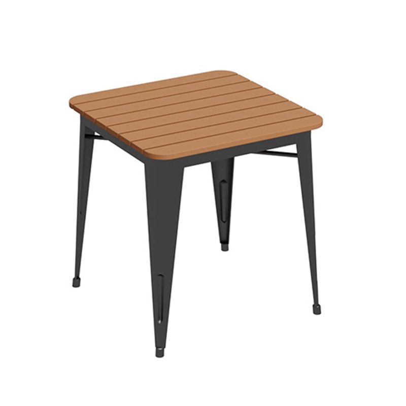 Modern Patio Dining Table Set 1/3/5 Pcs Iron Frame Patio Dining Table and Chairs in Black