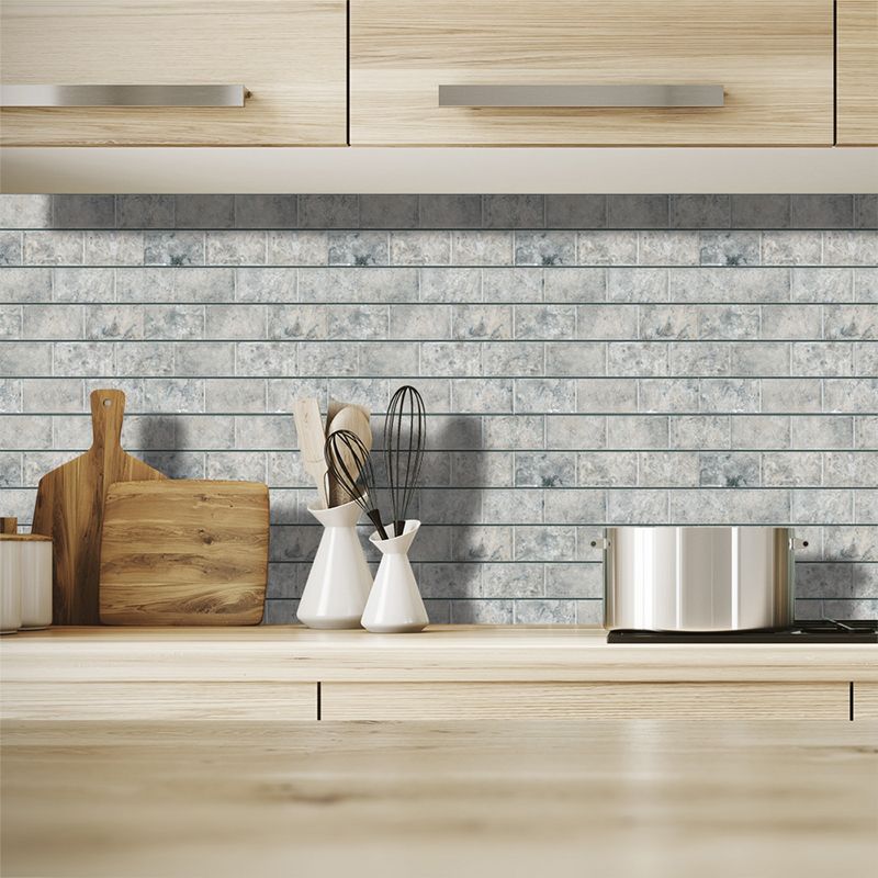 Compact Tiles Wallpaper Panel Set for Living Room Brick Look Peel Wall Decor, 11' L x 11" W