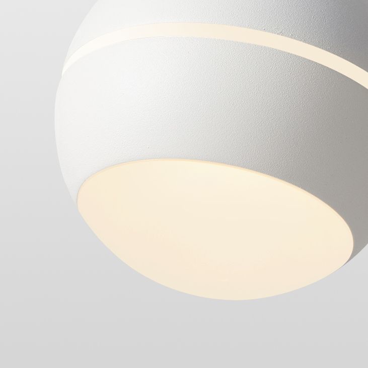 Pendre à LED du globe acrylique dans la lampe suspendue en aluminium à style concis moderne
