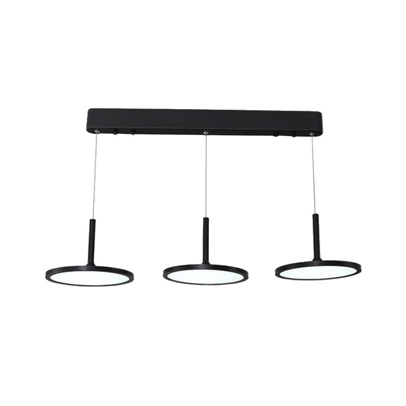 Kit de luz colgante de metal circular Simplicidad LED Black/marrón Luz colgante de luz en luz cálida/blanca/natural