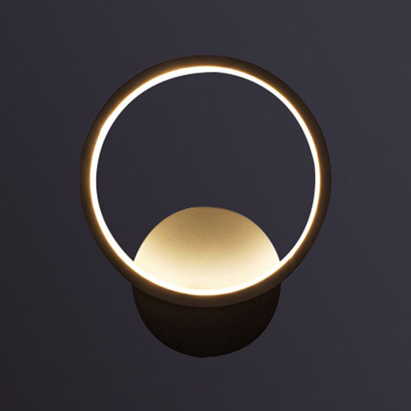 Metal Modern Wall Sconce Geometric Shape Wall Light with Silicone Shade for Bedroom