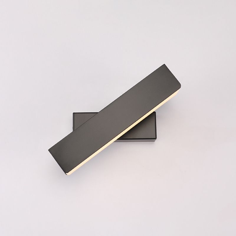 Rectangular Aluminium Rotatable Wall Sconce in Modern Concise Style Wrought Iron Wall Light with Acrylic Shade