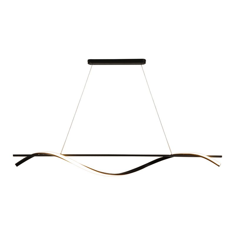 Modern Style Linear Shape Island Light Metal 1 Light Island Lighting Fixture