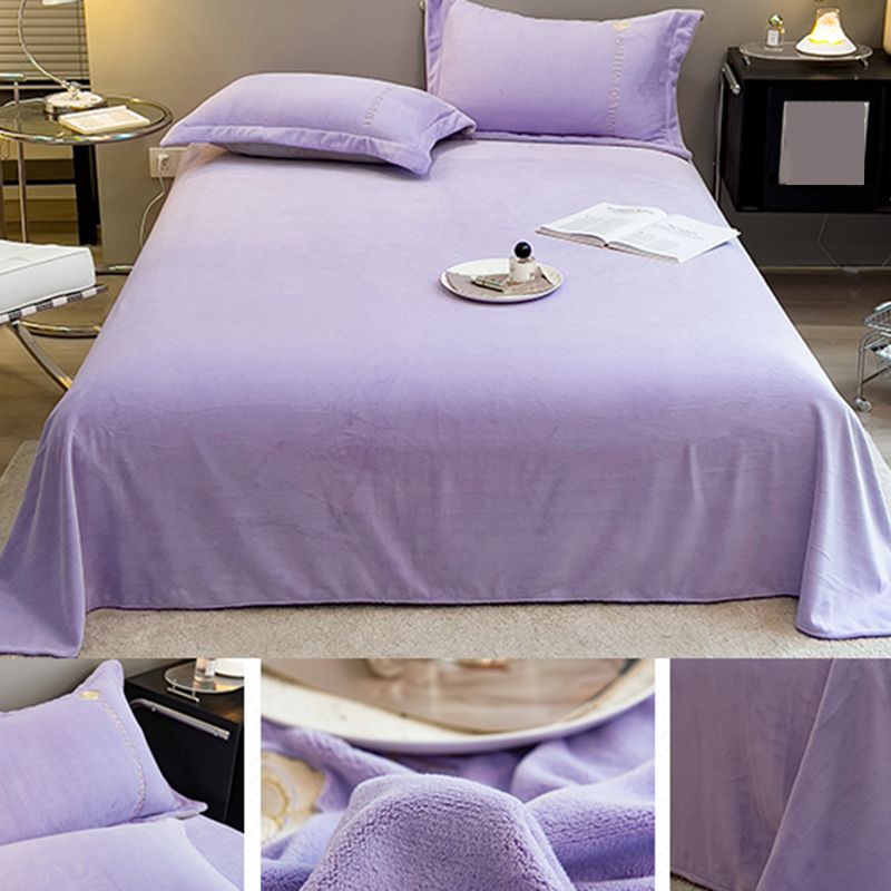 Solid Color Bed Sheet Set Breathable Polyester Bed Sheet Set