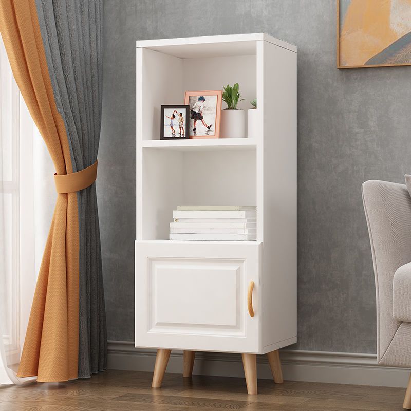 Contemporary Closed Back Bookshelf Standard Engineered Wood Bookcase