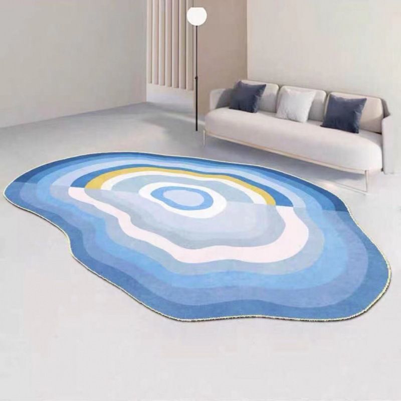 Modern Polyester Rug Creative Novelty Shape Carpet Stain Resistant Area Rug for Living Room