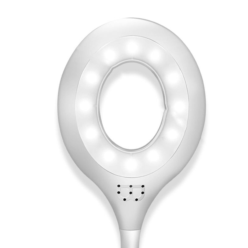 Lampada da tavolo moderna con porto USB a 1 luccio di plastica circolare luce per dormitorio