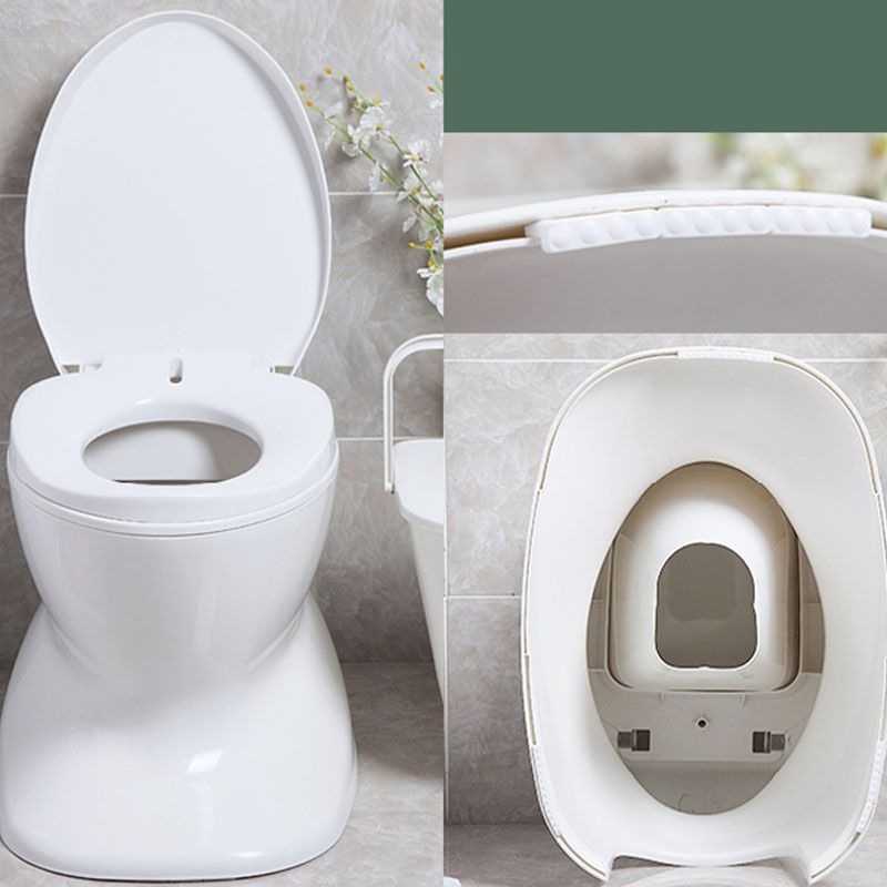 Modern Plastic Toilet Floor Mounted Toilet Bowl with Slow Close Seat for Bathroom