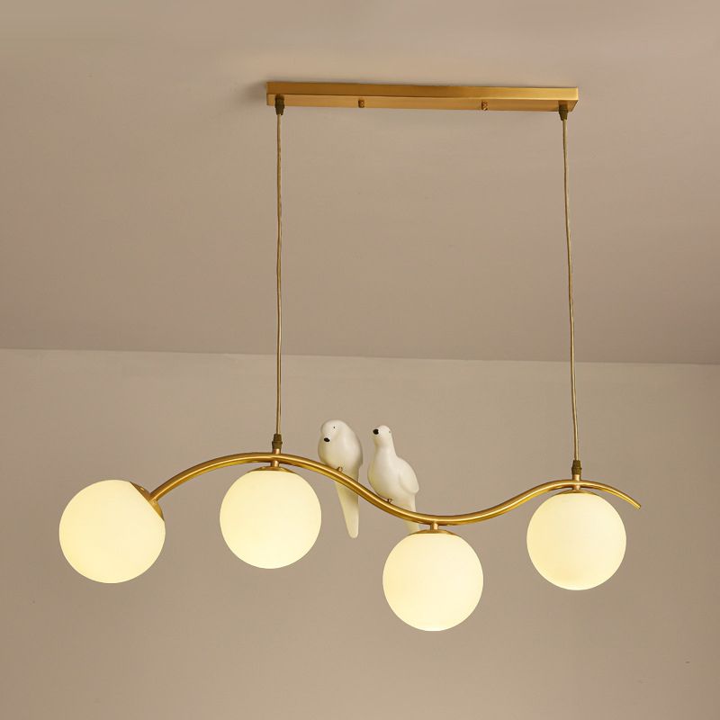 Modern Style Globe Island Pendants Glass Pendant Lights for Dining Room