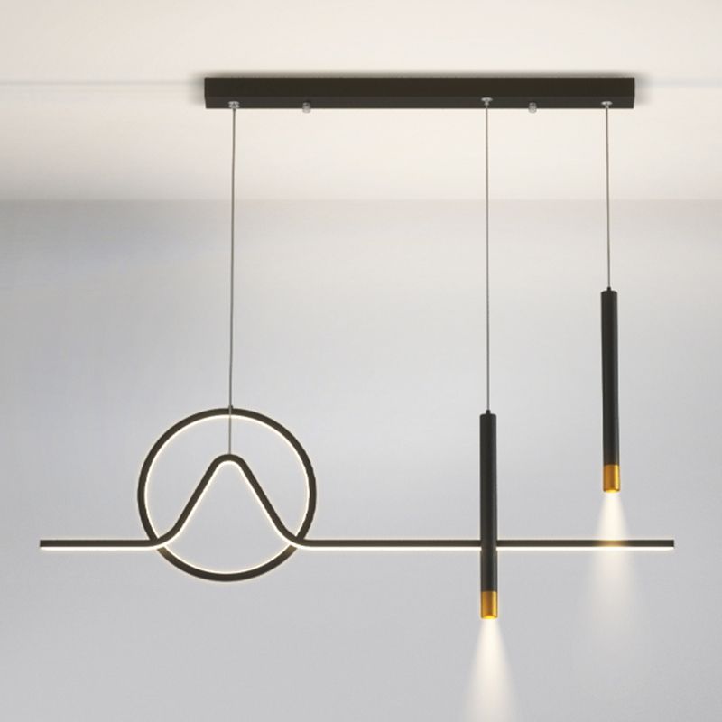 Modern Kitchen Pendant Lights Geometric Island Pendant Lights Metal 4-Light