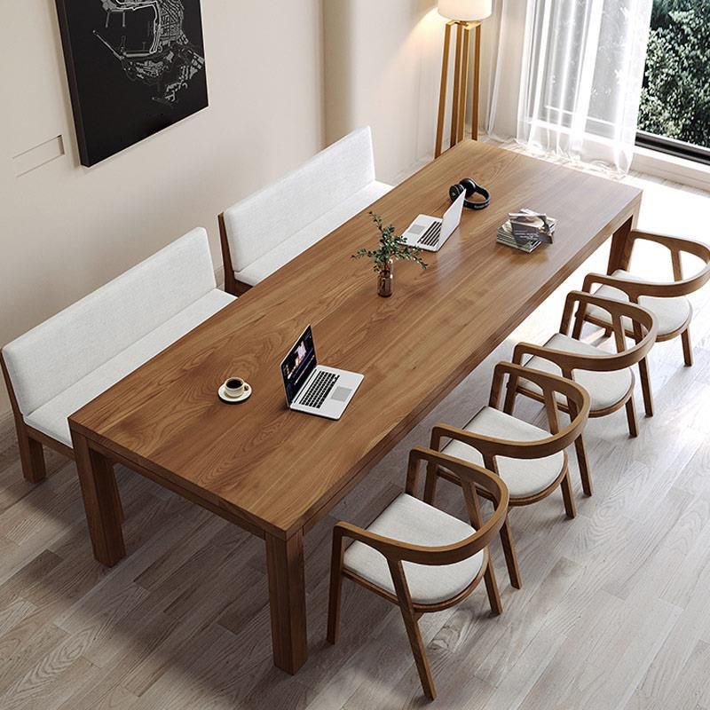 Modern Solid Wood Dining Table 4 Legs Dining Table for Dining Room