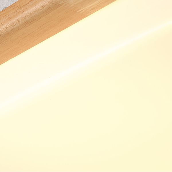 Wood Geometric Flush Mount Lights Contemporary Style 1 Light Flush Mount Lighting
