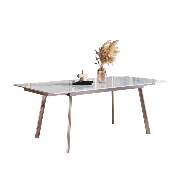 Modern 1/4/5/7 Pieces Rectangle Dinette Set with Sintered Stone Scalable Dining Table Set