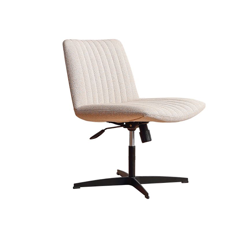 Office Swivel Lounge Chair Armless Solid Color Chair with Cushion