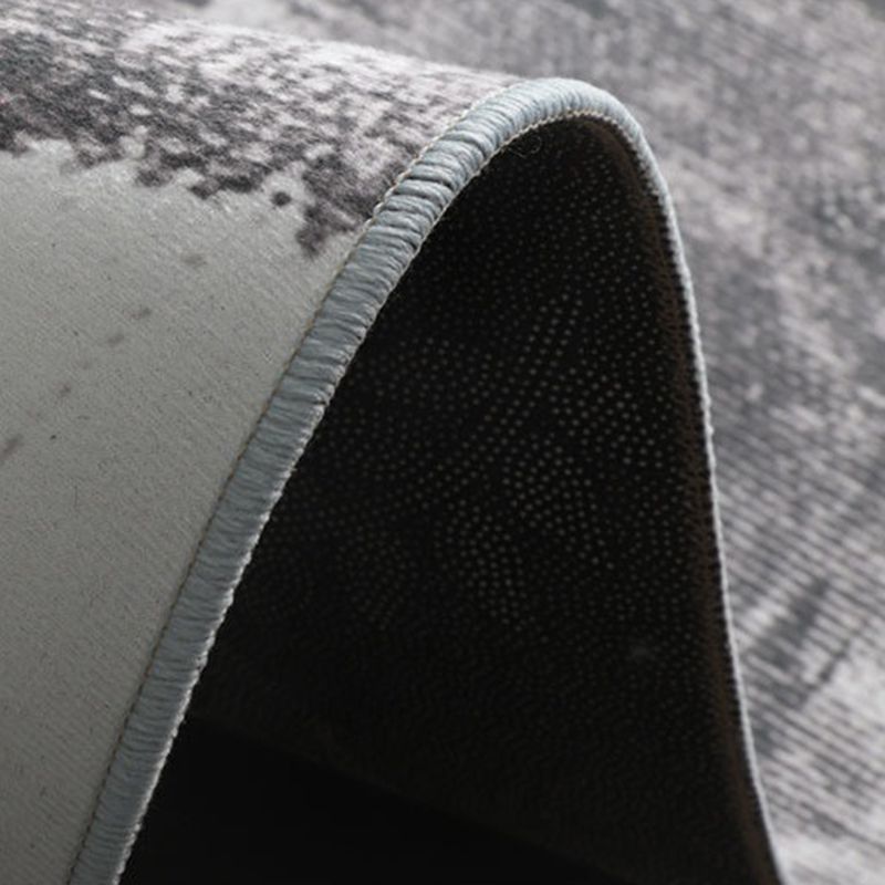 Red Modern Rug Polyester Graphic Rug Stain Resistant Rug for Home Decor