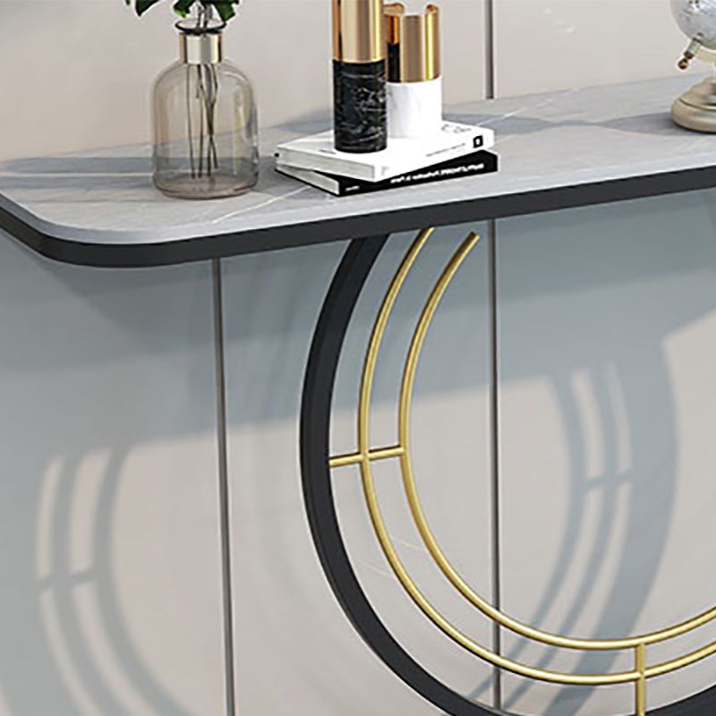 Modern Rectangle Console Table Antique Finish Console Sofa Table