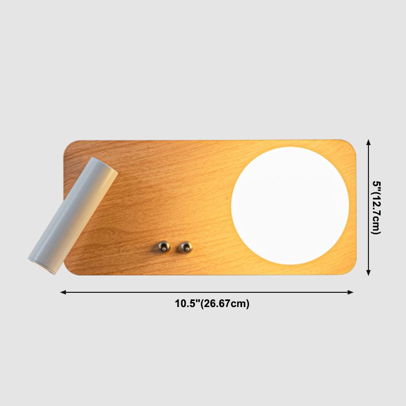 2 luces de lectura geométrica de la iluminación de pared de estilo moderno lámpara montada en la pared en marrón