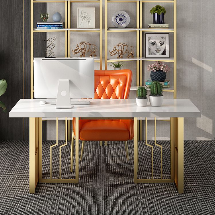 Metaal traditionele luxe rechthoek binnen tafel gesinterde stenen tafel voor keuken en eetkamer