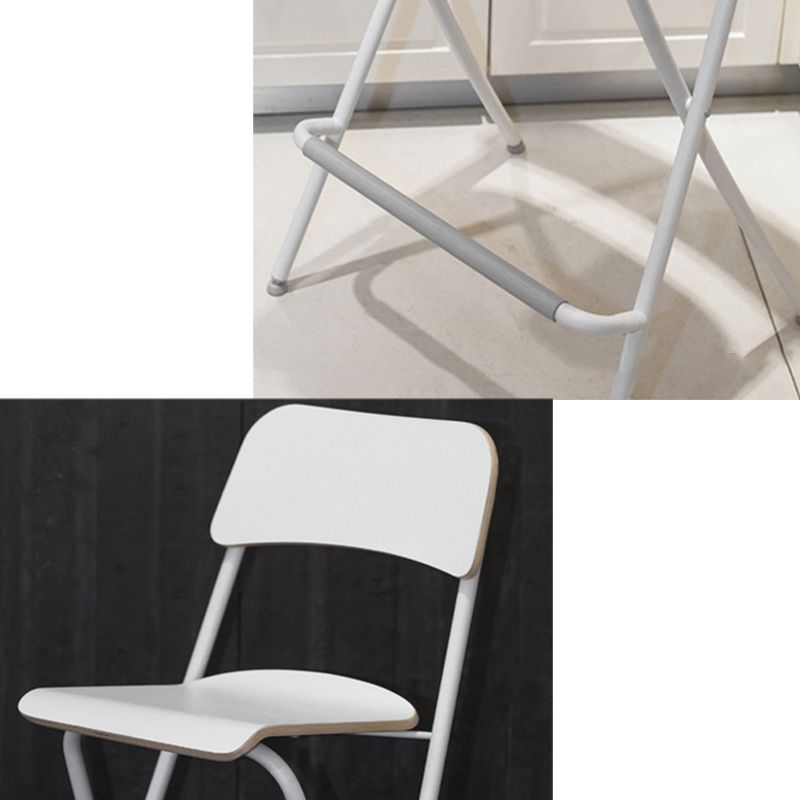 Nordic Wood Folding Barstool Simple Indoor Tall Stool with Square Seat, 1 Piece