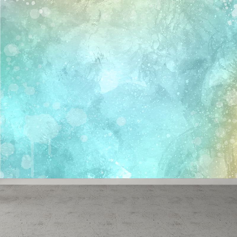 Watercolor Pattern Mural Wallpaper Soft Color Contemporary Wall Covering for Living Room