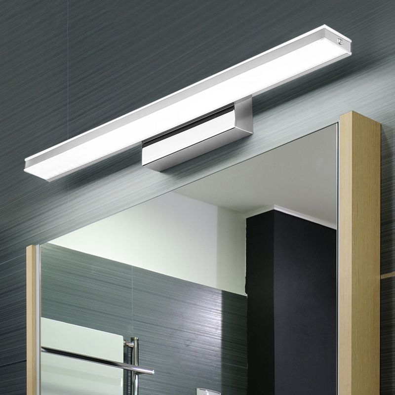 Lampada a parete lineare in acciaio inossidabile Sconce Minimalismo Sconcetto per il bagno