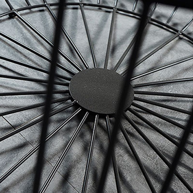 Mid-century Round Iron Coffee Table Frame Cocktail Table with Storage