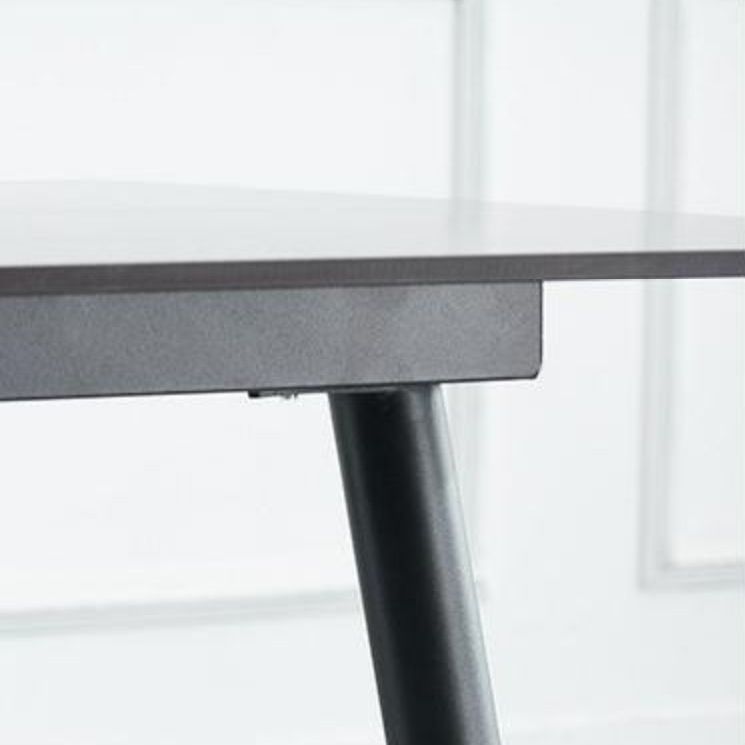 Rectangle Dining Table Industrial Stone Top Dining Table with 4 Legs