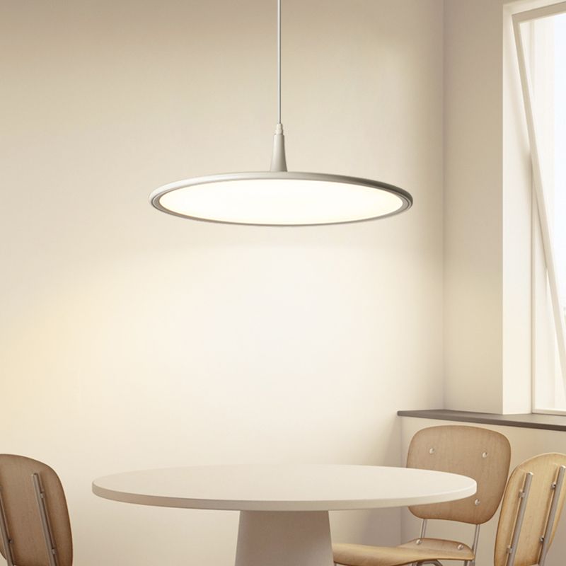 Round Shape Metal Hanging Light Modern Style 1-Light Hanging Mounted Lights