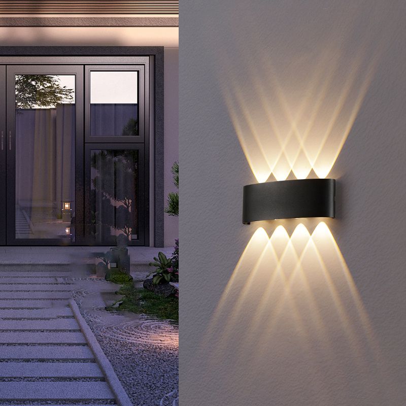 Metal Wall Sconce Lighting Black/White Wall Mounted Lights for Outdoor