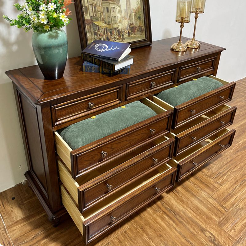 Brown Storage Chest Dresser Modern Storage Chest with Drawers