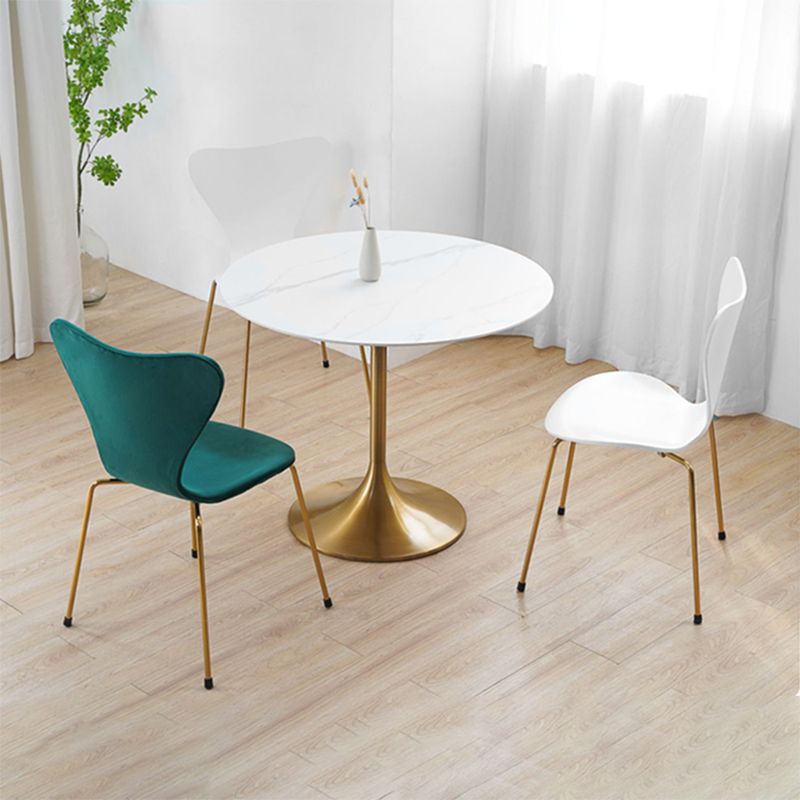 Mid-Century Modern Mental Coffee Table Round Top Shape Pedestal Coffee Table Set
