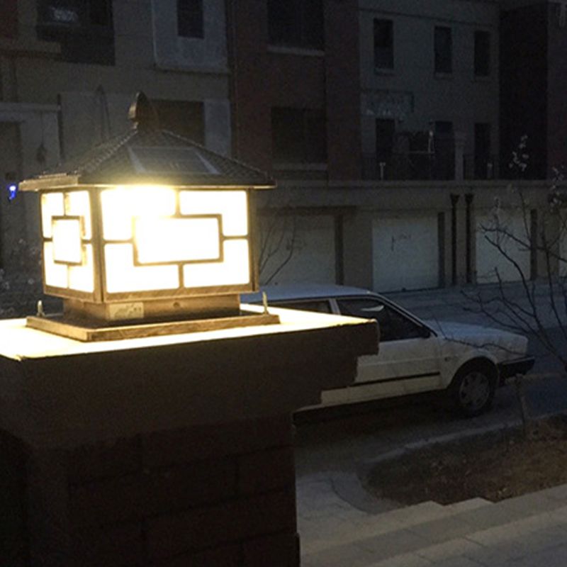 Modern Simple Aluminum Pillar Lamp Square Shape Pillar Light for Outdoor