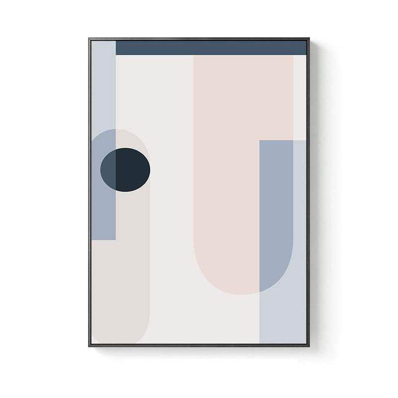 Nordic Style Contracted Graphic Painting Canvas Pink Illustration Wall Art Print