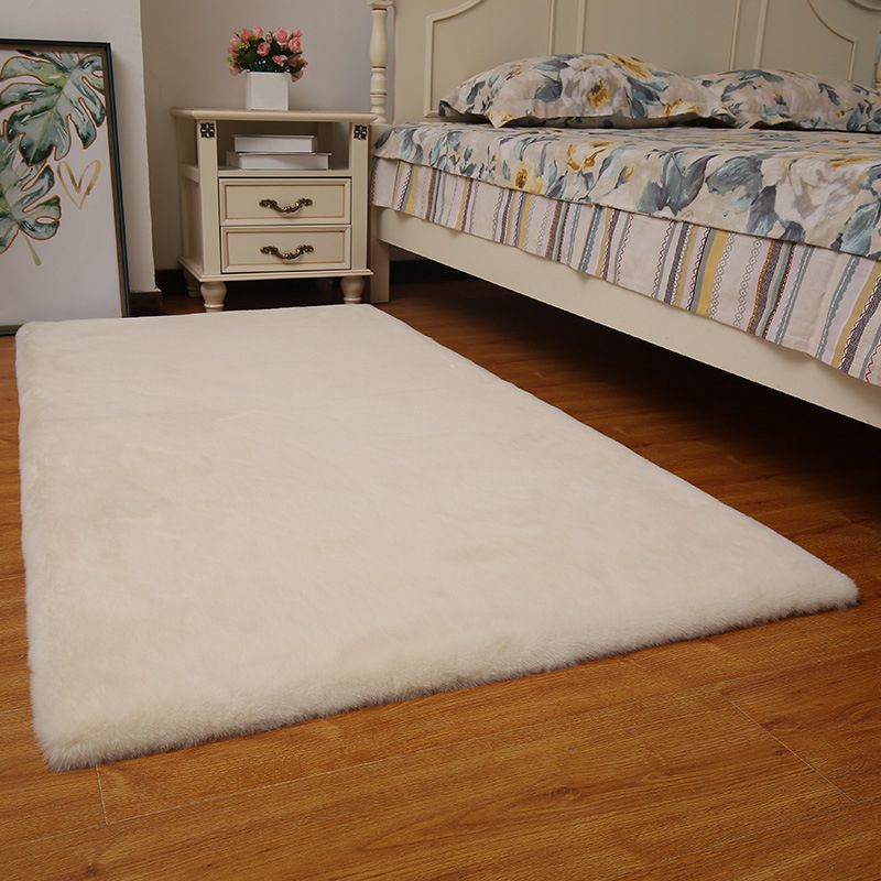 Tapis Simple en polyester de couleur unie, tapis contemporain, lavable, pour la décoration de la maison