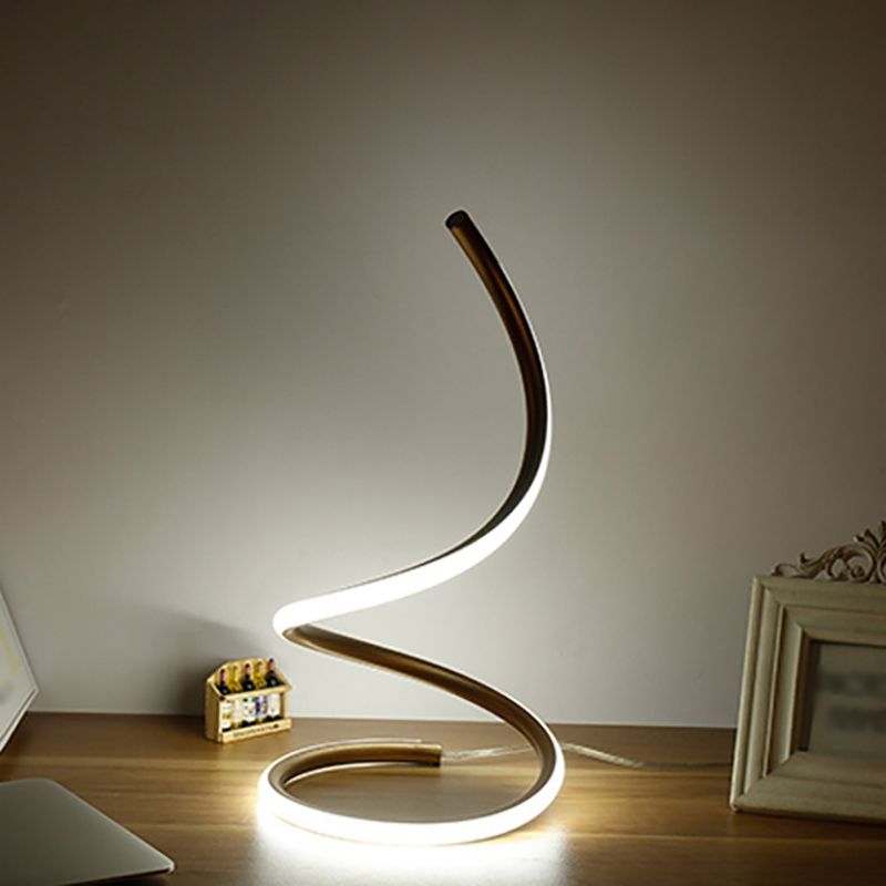 1 lampada da comodino lineare leggero lampade da comodino in metallo contemporaneo per camera da letto