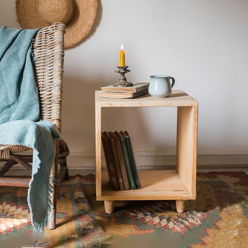 Modern Style Open Back Bookshelf Solid Wood Bookcase for Office