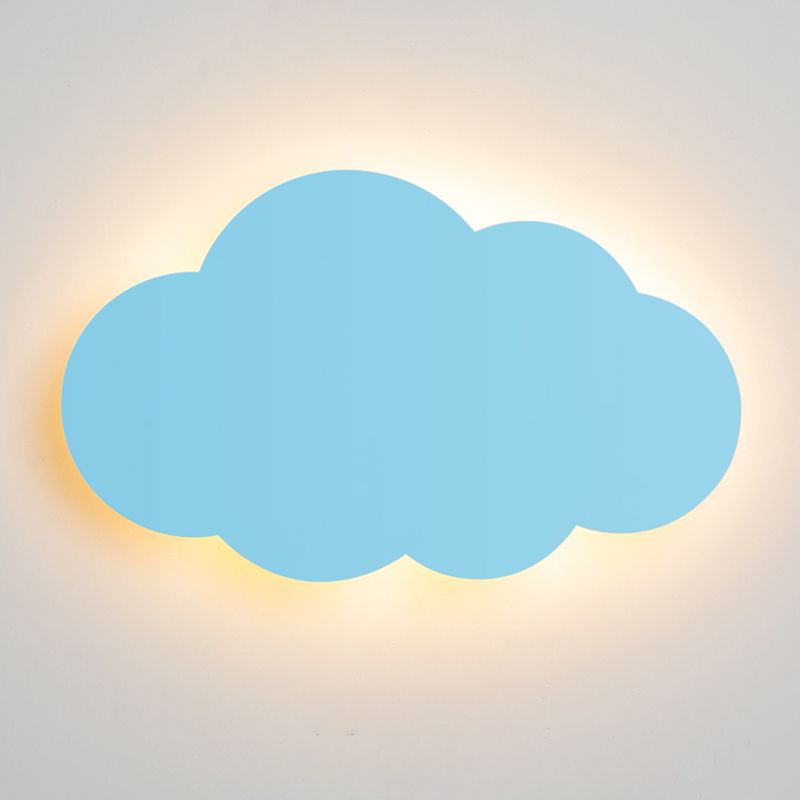 Modern Style Cloud Shape Wall Sconce Metal 1 Light Wall Light for Children's Room