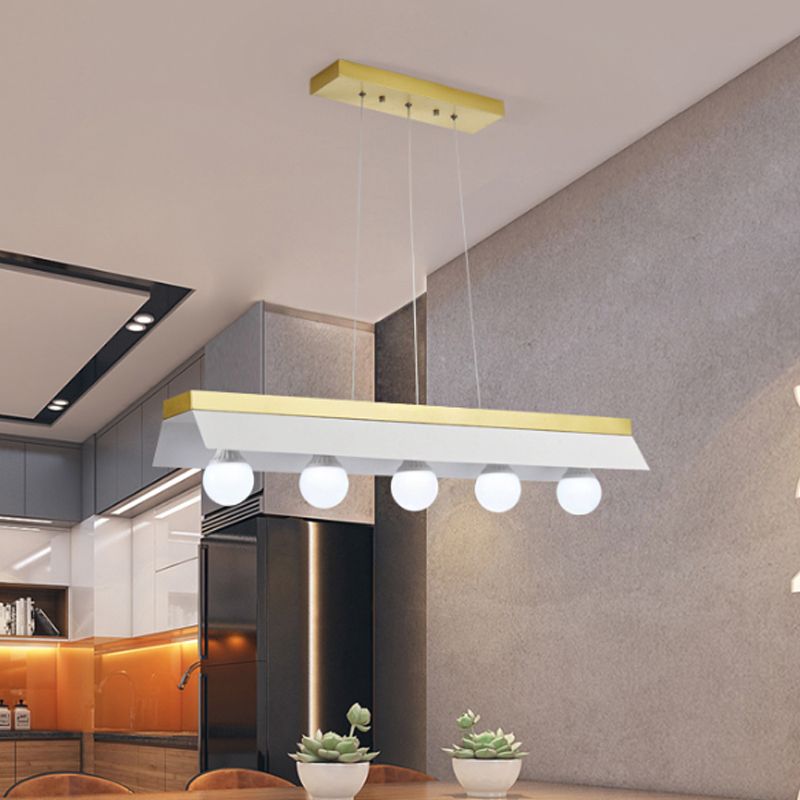 Black/White Billiard Light 3/5 Light Modern Metal Dining Room Lighting